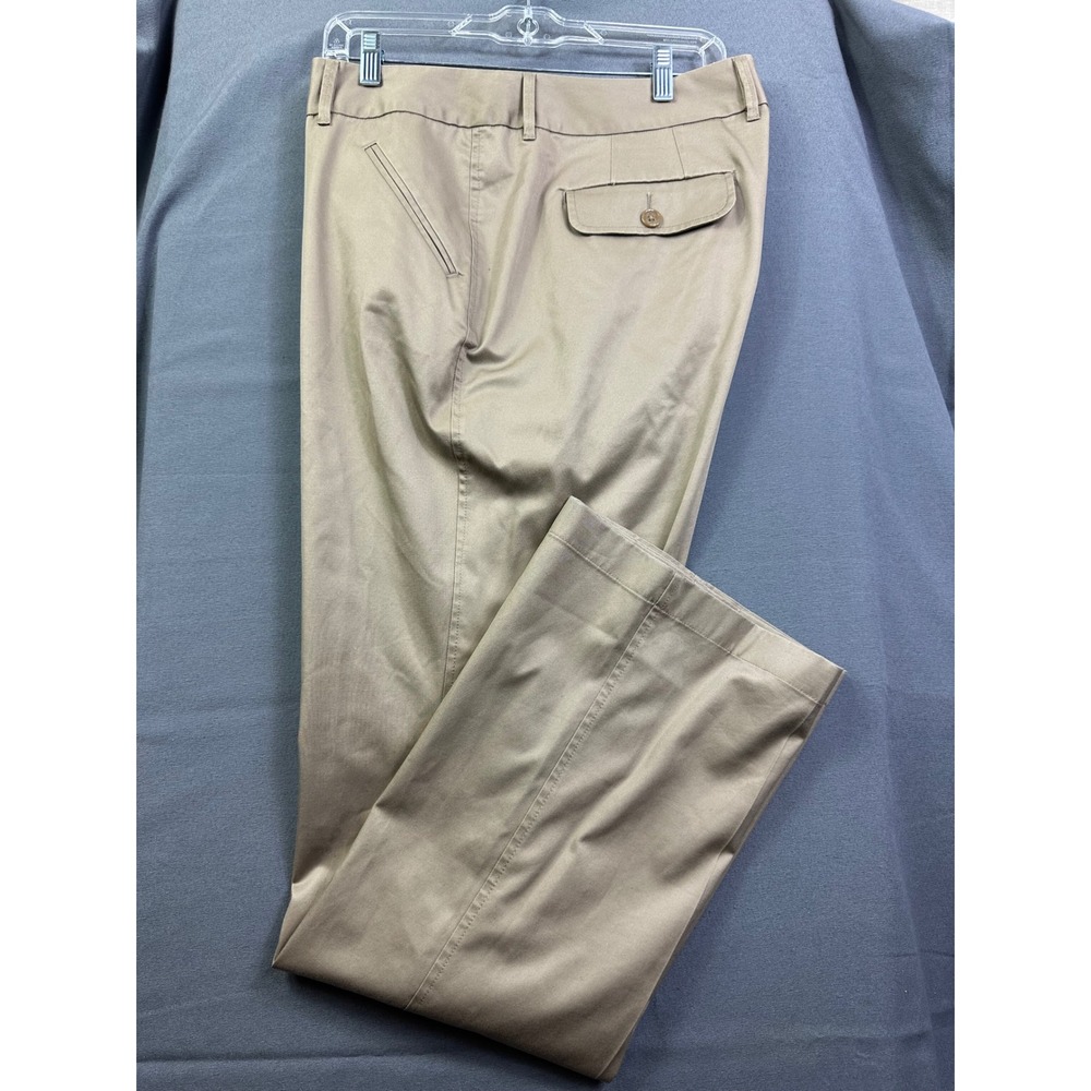 Eddie Bauer Khaki Chino Pants Men 18 Tall Wrinkle Resistant Stretch Tan Trousers